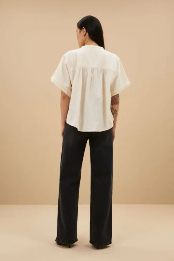 By bar Blouses<alex rib blouse | off white