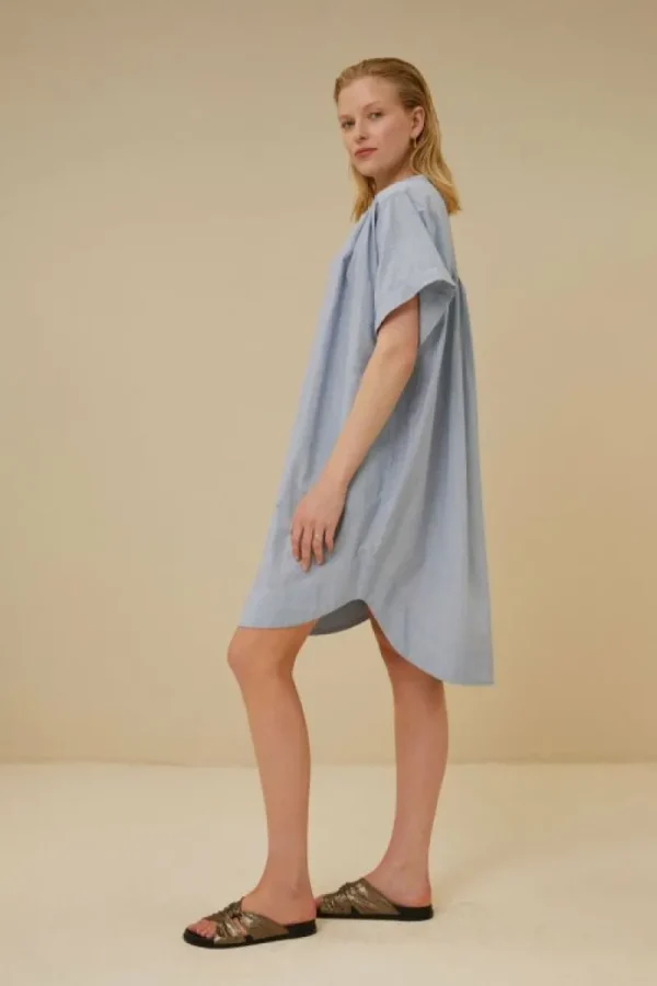 By bar Jurken<amber pin stripe dress | indi grey