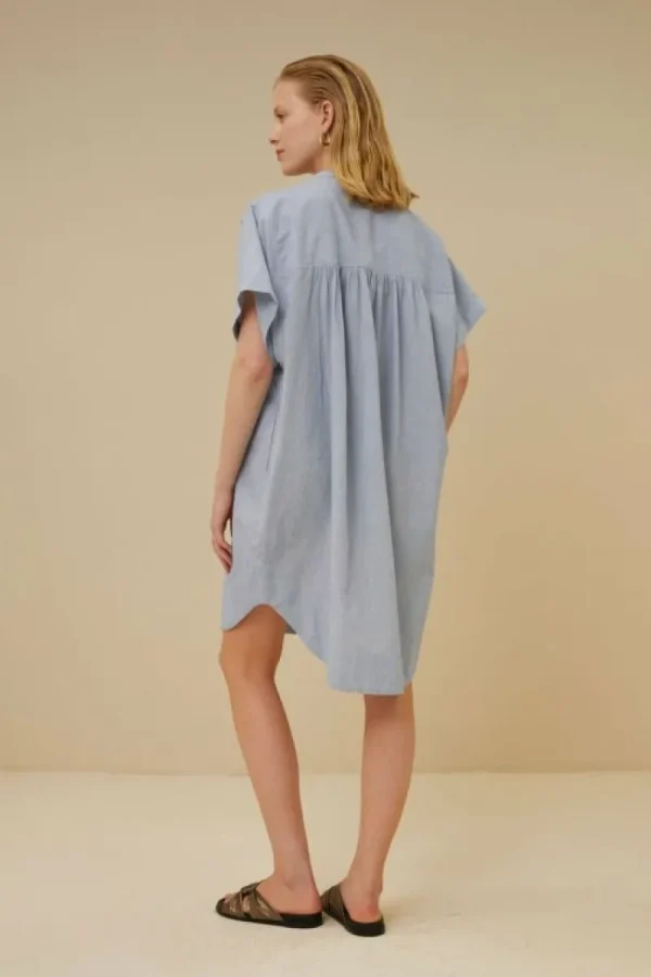 By bar Jurken<amber pin stripe dress | indi grey