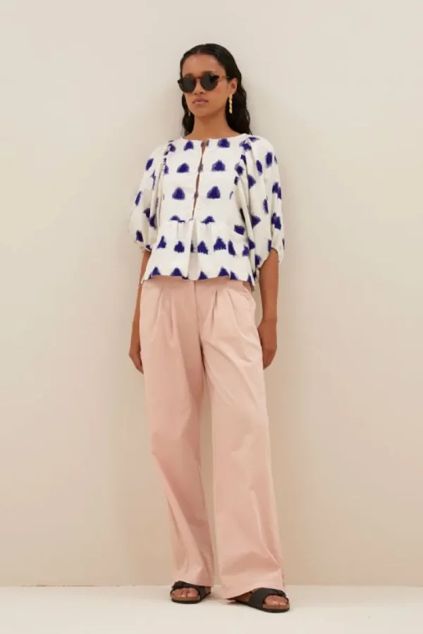 By bar Blouses<avelon ikat blouse | blue ikat