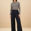 By bar Tops & Shirts<basic ls big stripe top | midnight