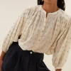 By bar Blouses<becky dali blouse | dali blue