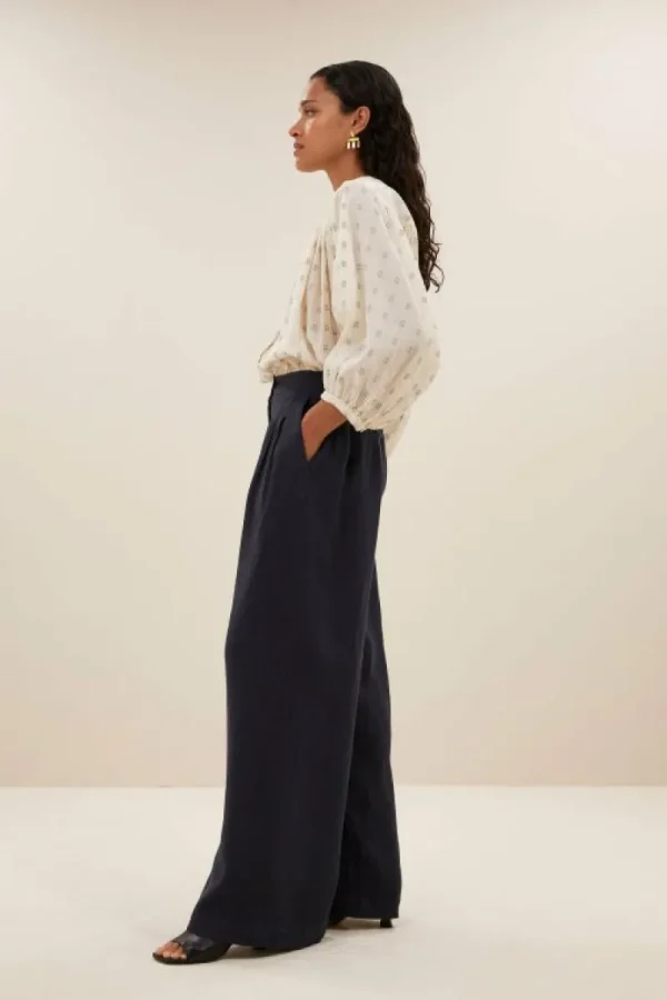 By bar Blouses<becky dali blouse | dali blue