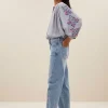 By bar Blouses<becky pinstripe blouse | indi grey