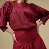 By bar Rokken<belle metallic skirt | grenache