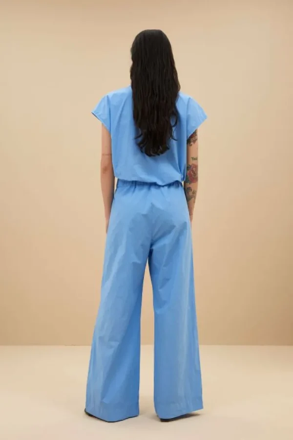 By bar Broeken<benji poplin pant | aquarius
