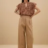 By bar Broeken<benji poplin pants | camel