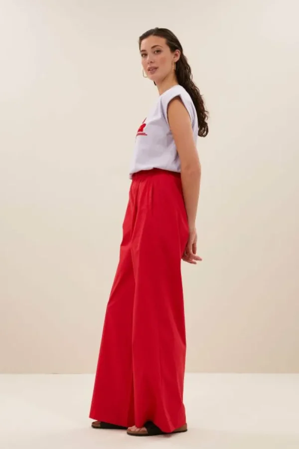 By bar Broeken<benji poplin pants | lipstick
