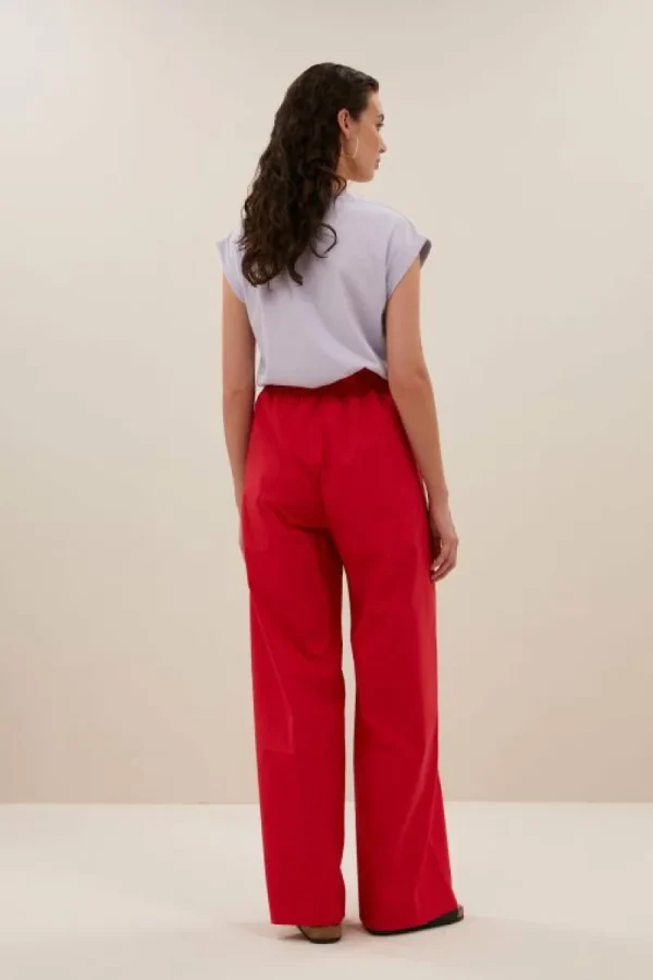 By bar Broeken<benji poplin pants | lipstick