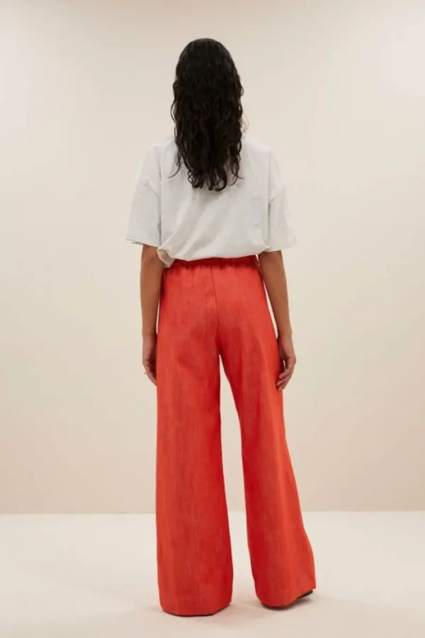 By bar Broeken<benji twill pants | poppy red