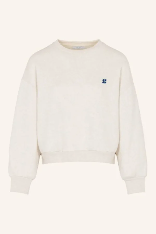 By bar Sweaters | Truien<bibi logo sweater | oyster melee