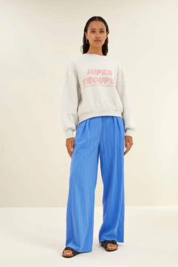 By bar Sweaters | Truien<bibi trouper sweater | light grey melee
