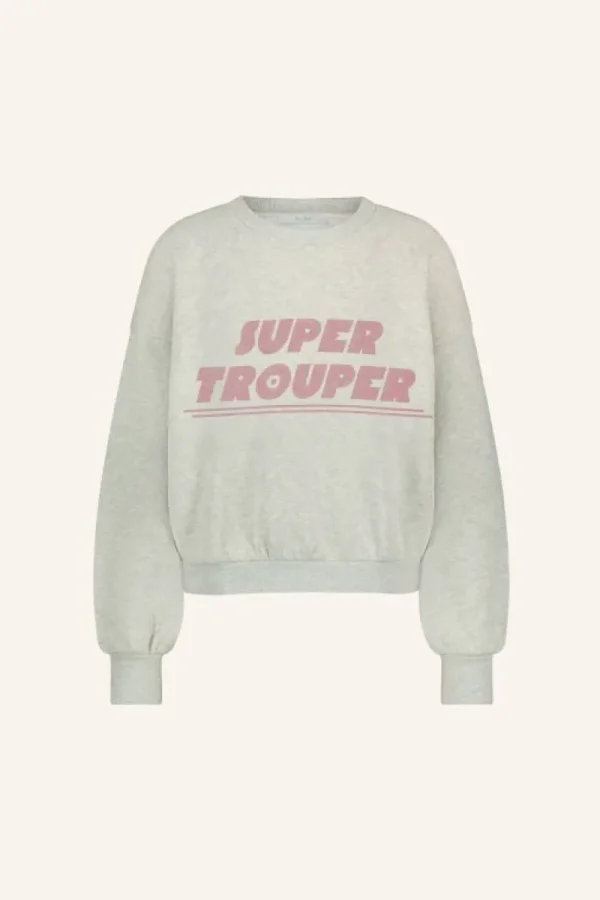 By bar Sweaters | Truien<bibi trouper sweater | light grey melee
