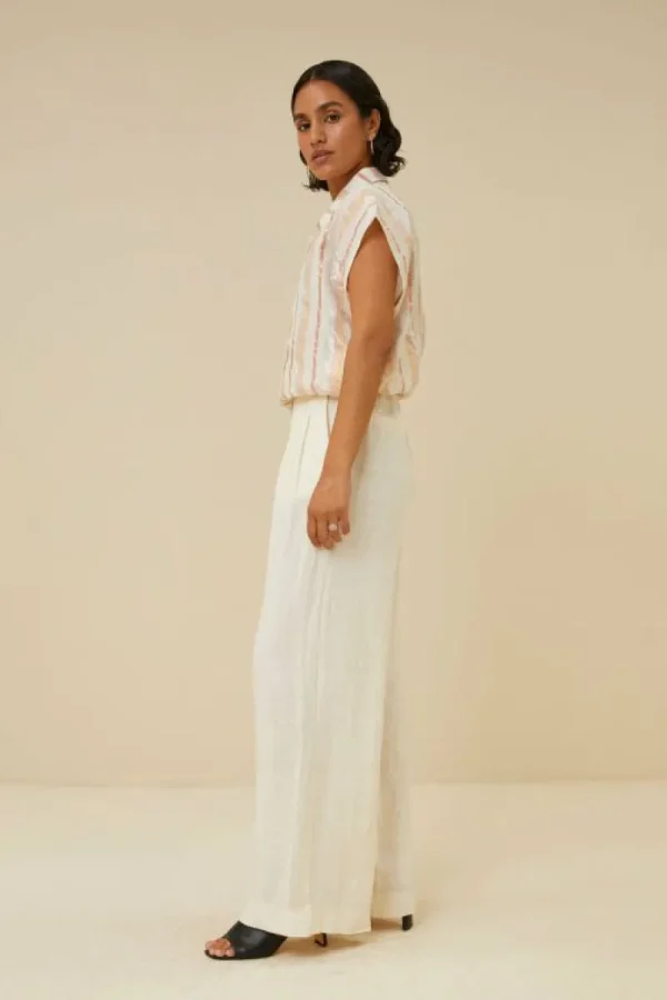 By bar Blouses<bieke gloss stripe blouse | pastel gloss stripe