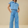 By bar Blouses<bieke poplin blouse | aquarius