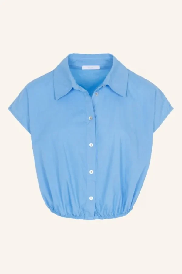 By bar Blouses<bieke poplin blouse | aquarius