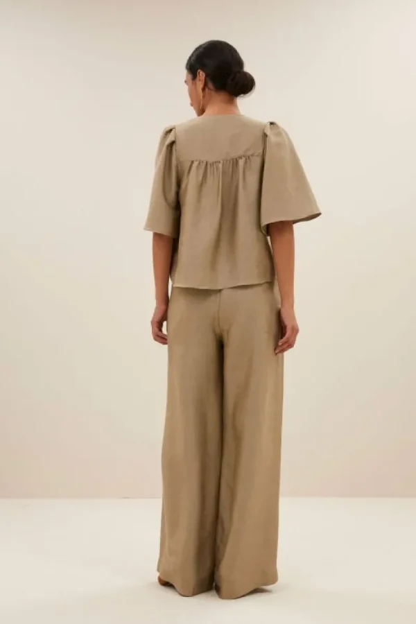 By bar Blouses<blake gloss blouse | gold