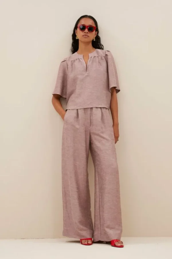 By bar Blouses<blake gloss blouse | mellow rose