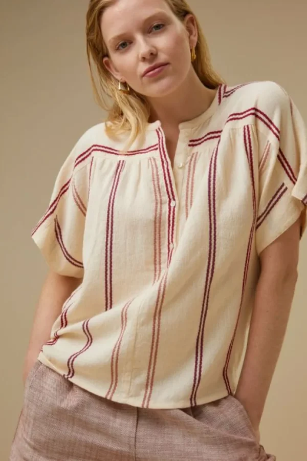 By bar Blouses<bo athia blouse | grenache