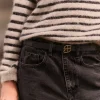 By bar Riemen<buckle logo belt | black
