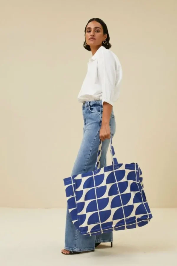By bar Tassen<canvas bag logo L | kingsblue
