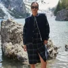 By bar Jurken<check dress | dark green