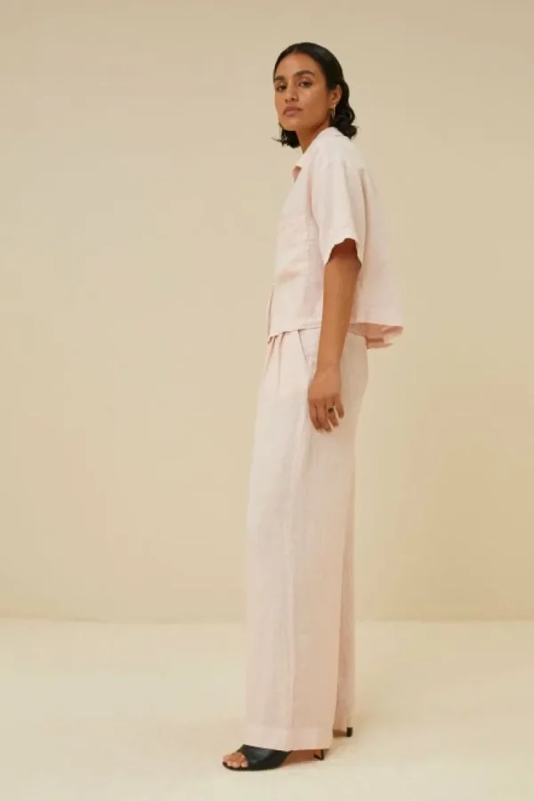 By bar Blouses<cris linen blouse | cipria pink