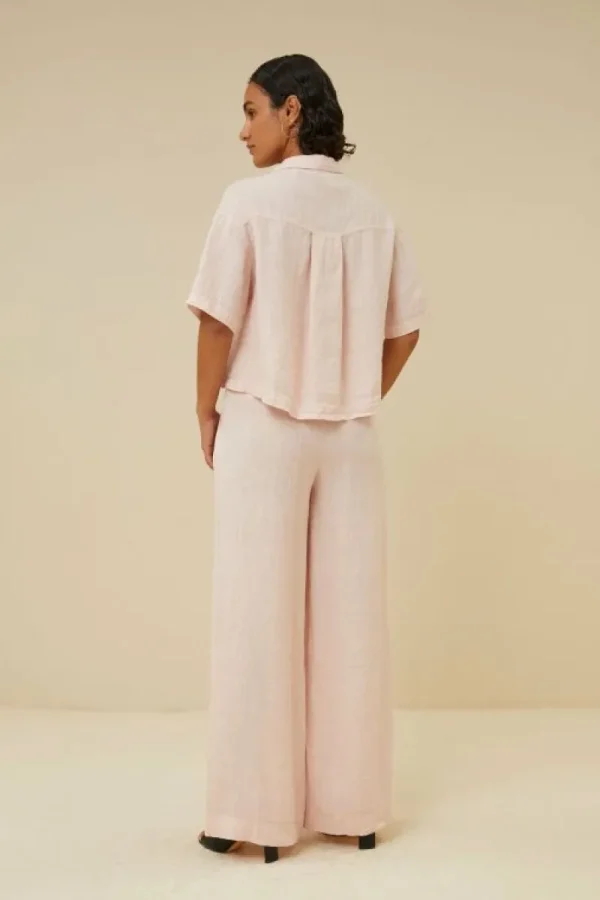 By bar Blouses<cris linen blouse | cipria pink
