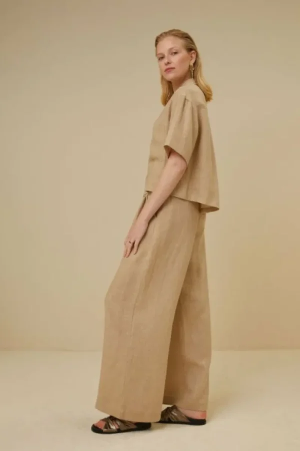 By bar Blouses<cris linen blouse | latte