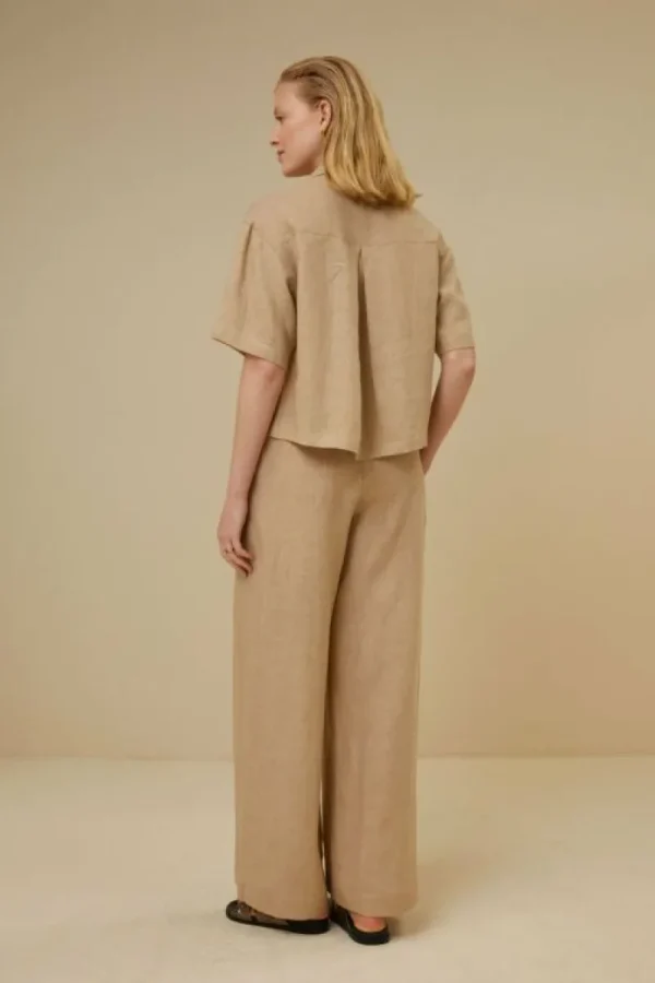 By bar Blouses<cris linen blouse | latte