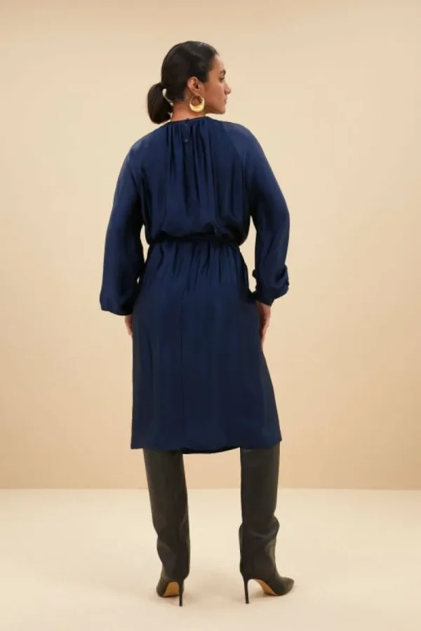By bar Jurken<dae gloss stripe dress | blue nights