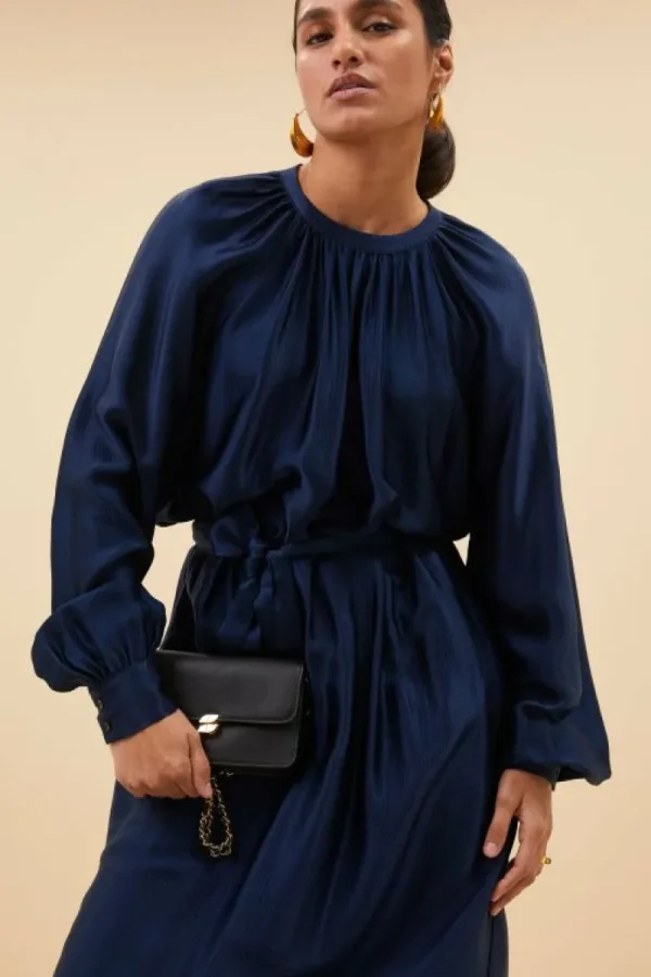 By bar Jurken<dae gloss stripe dress | blue nights