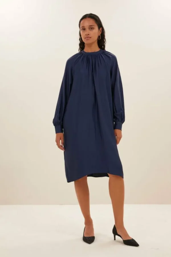 By bar Jurken<dae gloss stripe dress | blue nights