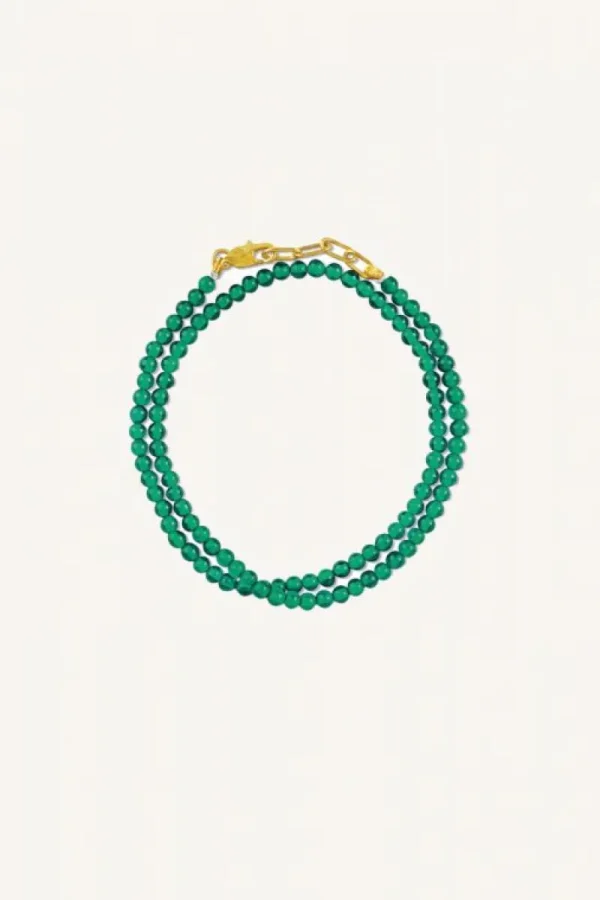 By bar Sieraden<daisy bracelet | emerald