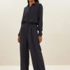 By bar Blouses<donna satin stripe blouse | graphite