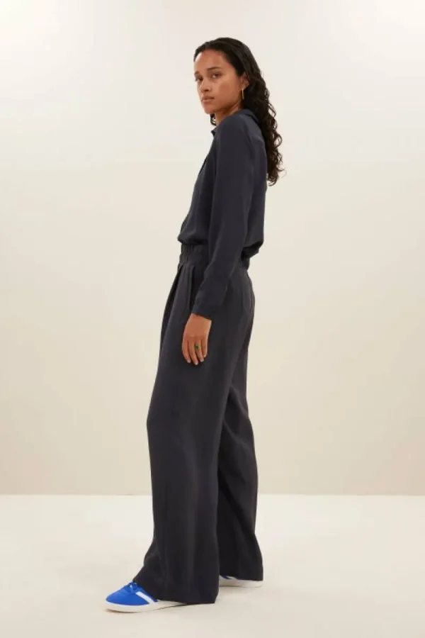 By bar Blouses<donna satin stripe blouse | graphite
