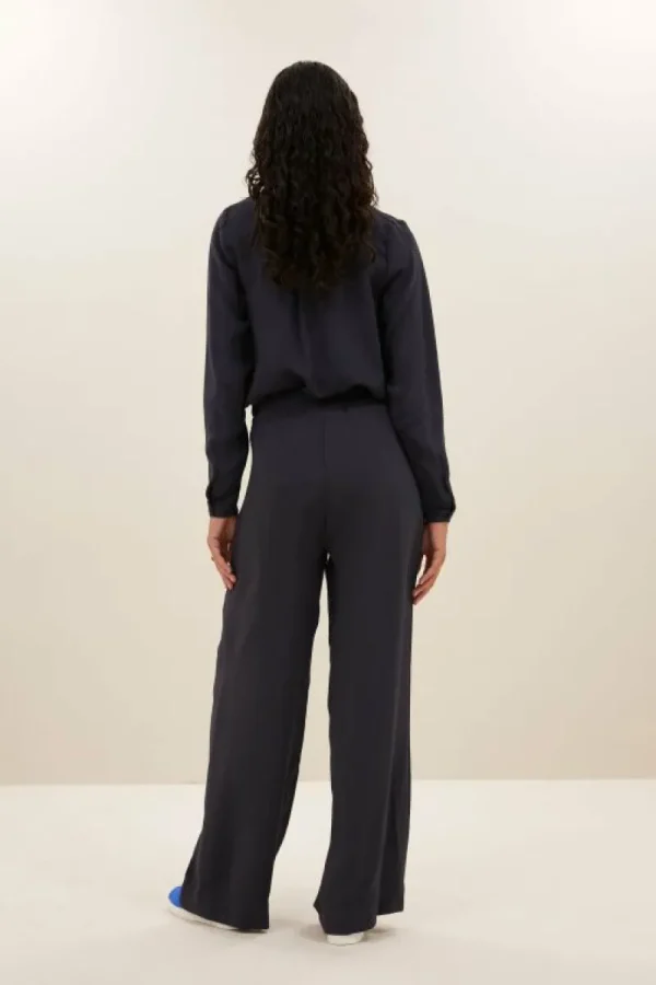 By bar Blouses<donna satin stripe blouse | graphite