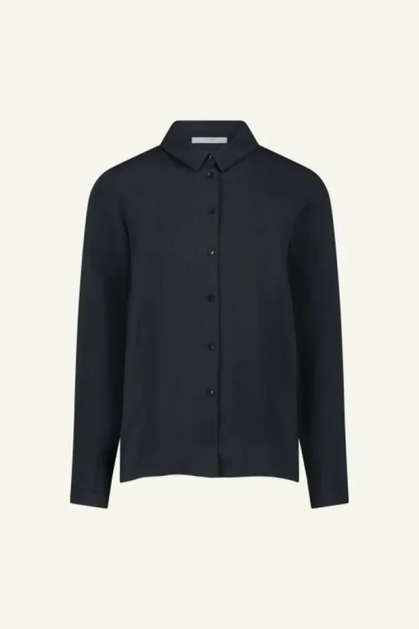 By bar Blouses<donna satin stripe blouse | graphite