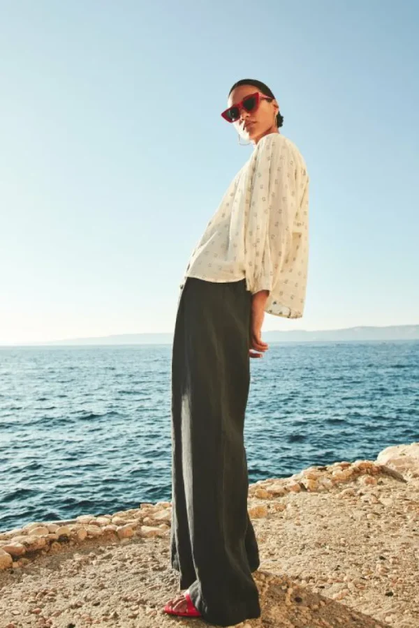 By bar Broeken<eli linen pants | midnight