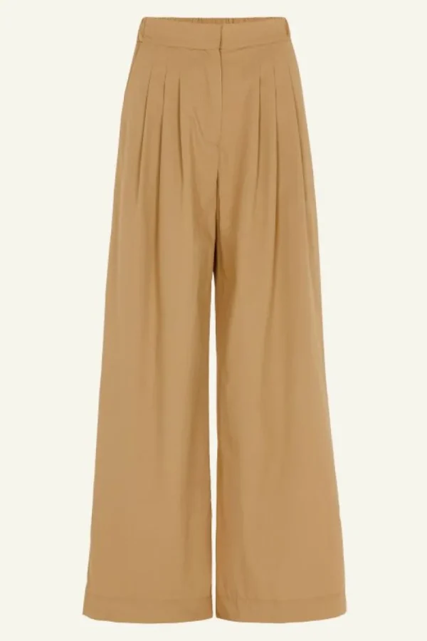 By bar Broeken<eli poplin pant | camel