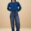 By bar Blouses<erin blouse | college navy