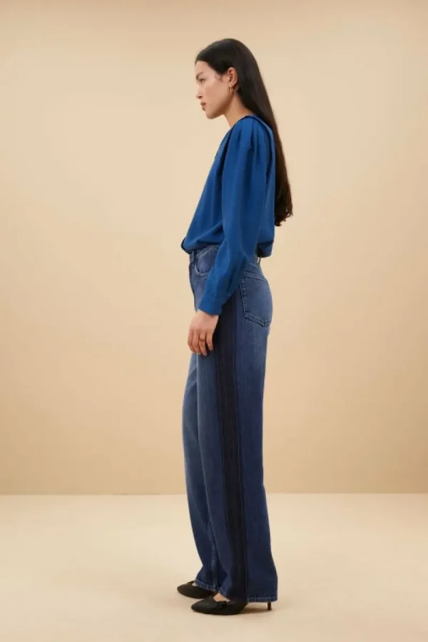 By bar Blouses<erin blouse | college navy