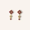 By bar Oorbellen<gyan earring | ruby