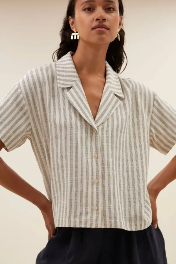 By bar Blouses<jake marine blouse | marine stripe
