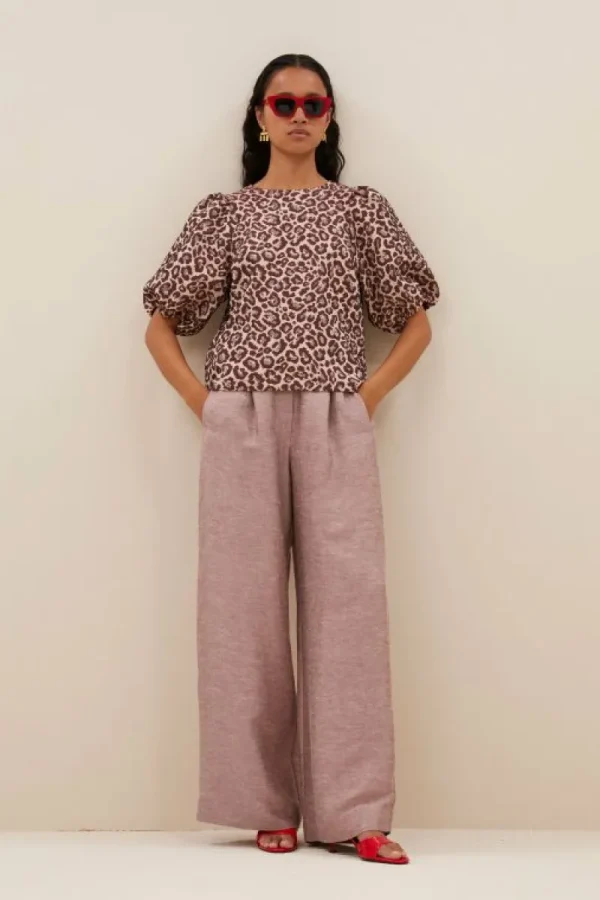 By bar Blouses<jet blouse | pink cheetah print