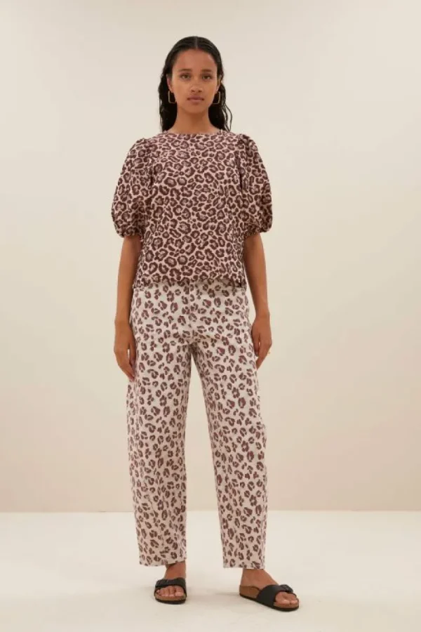 By bar Blouses<jet blouse | pink cheetah print