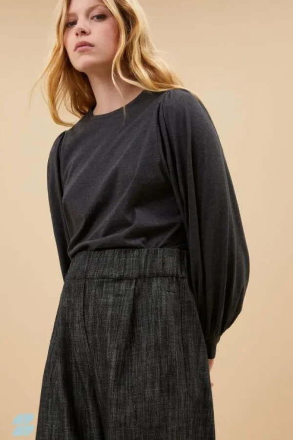 By bar Tops & Shirts<jojo jersey top | dark grey melee