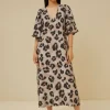 By bar Jurken<juta cheetah dress | cheetas print