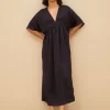 By bar Jurken<kaftan square dress | square print