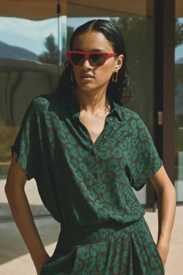 By bar Blouses<karly spotted blouse | spotted print